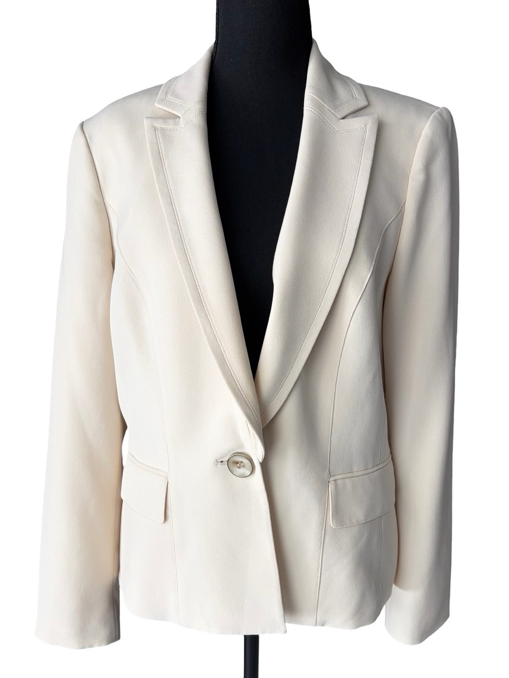 Kasper Cream Single-Button Women's Blazer